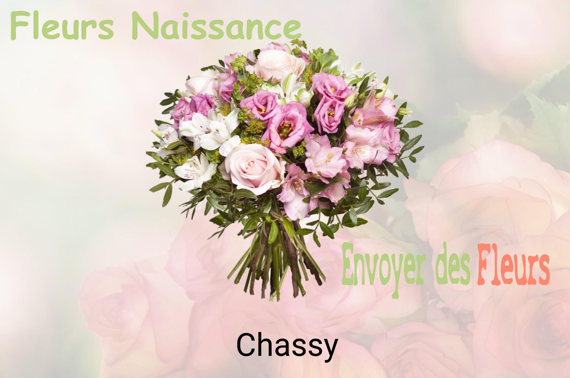 Bouquet de fleurs de naissance livré à Chassy